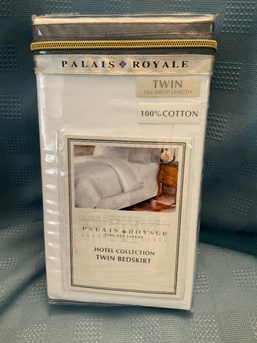Twin Bedskirt 15” Drop Palais Royale Fine Bed Linens 400 TC White NWT